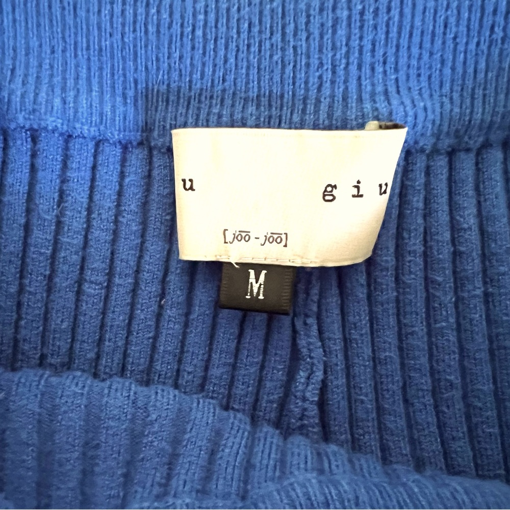 Giu Giu extra long stretchy Nonna pants cobalt blue M - Picture 2 of 5